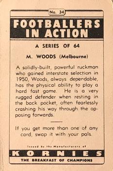 1951 Kornies Footballers in Action #34 Michael Woods Back